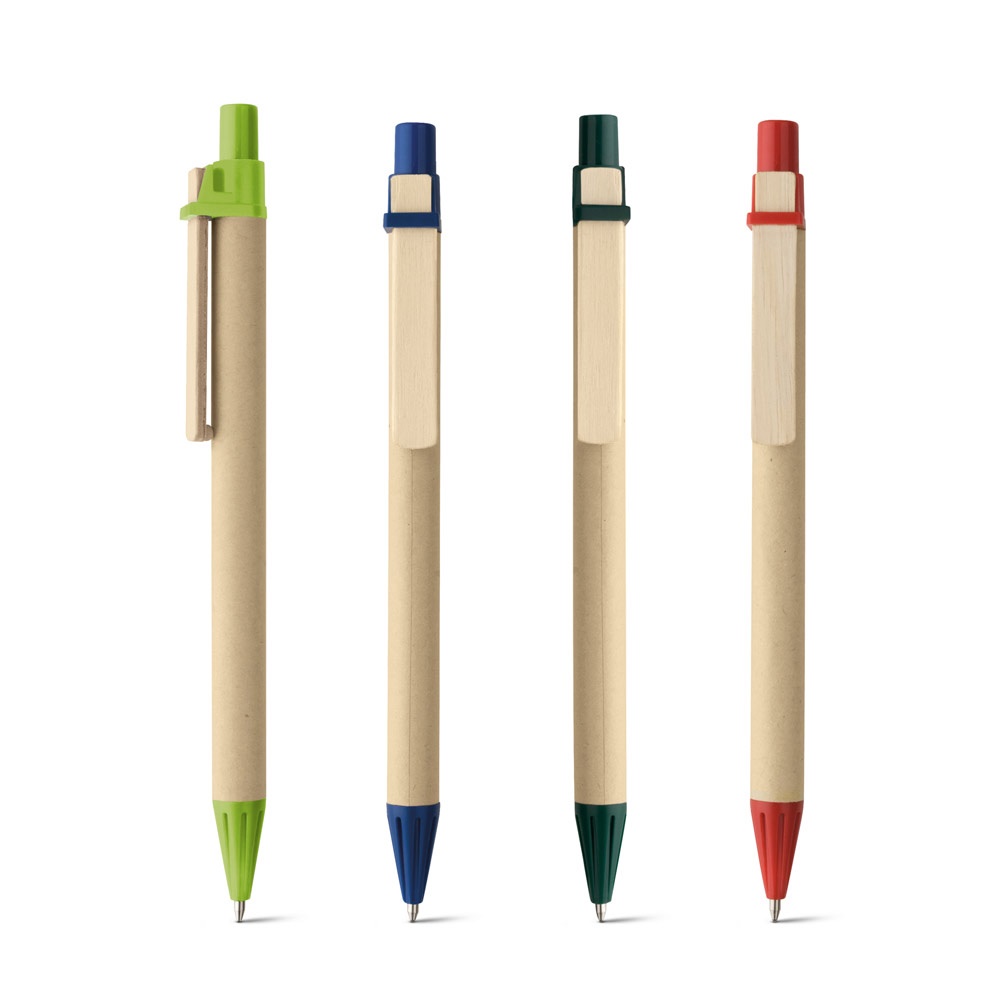 NAIROBI. Kraft paper ball pen with wooden clip