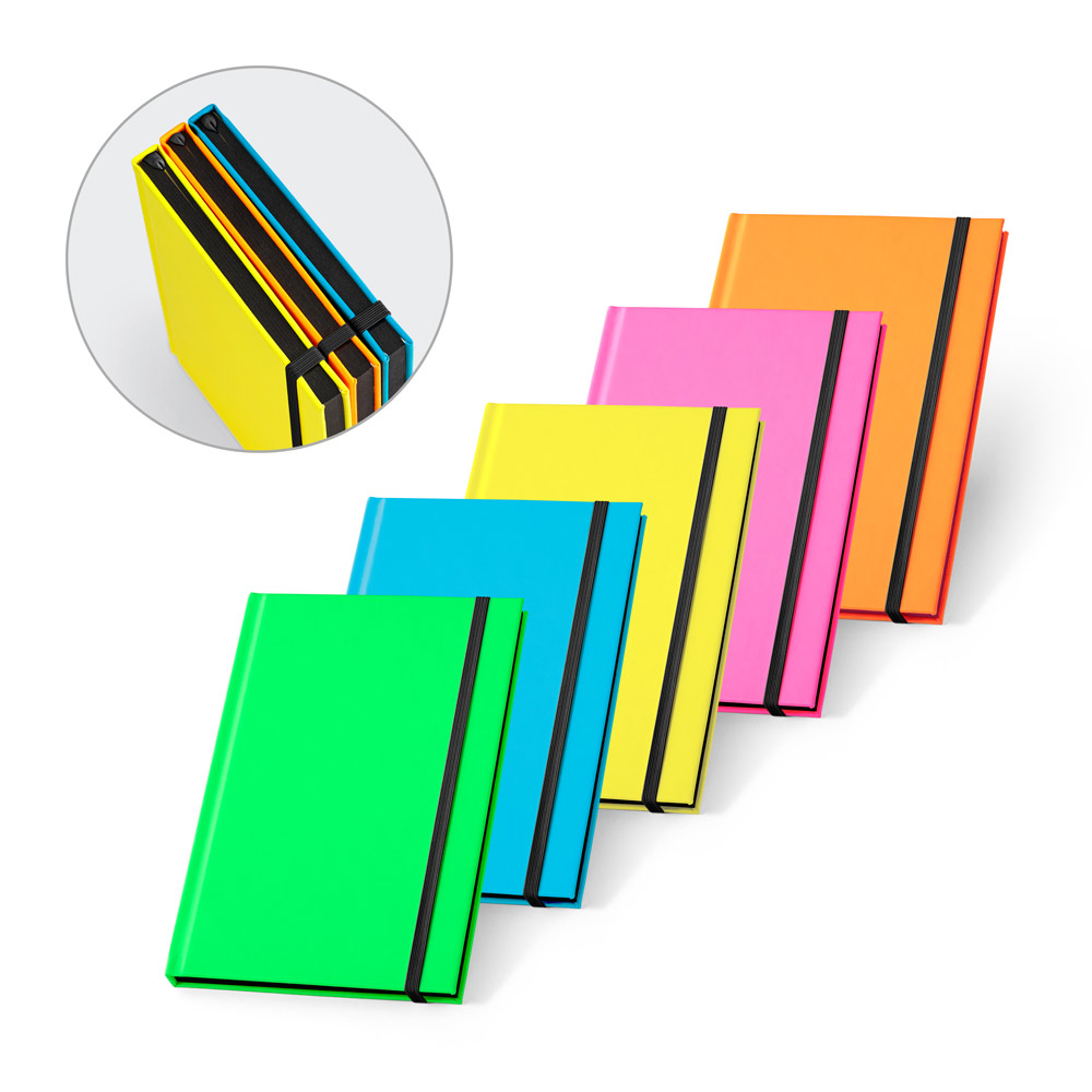 WATTERS. A5 notebook in fluorescent PU with lined pages