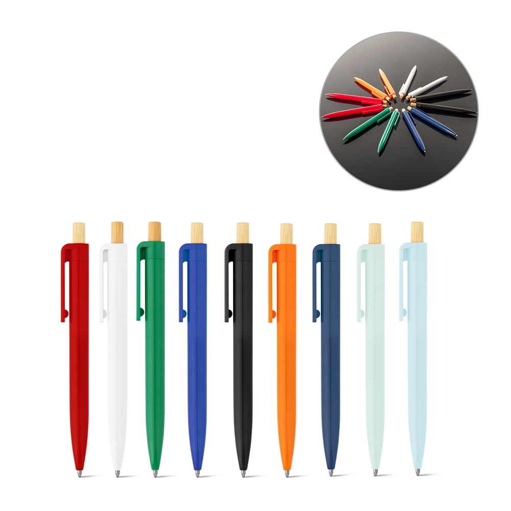 ZARA. Recycled ABS (100% rABS) ballpoint pen with bamboo button