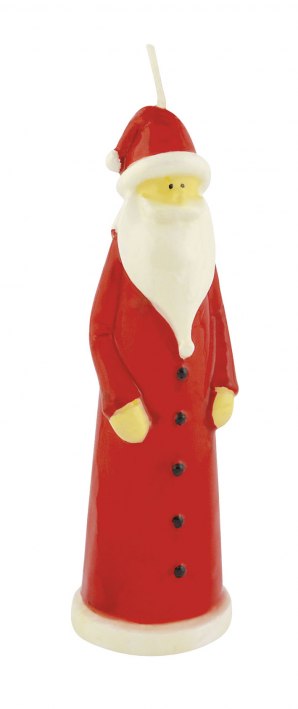 CANDLE SANTA CLAUS RED SHINY