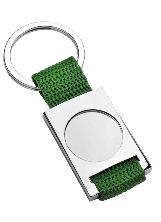 KEY CHAIN TEXTILE GREEN-HOLLOW 25MM