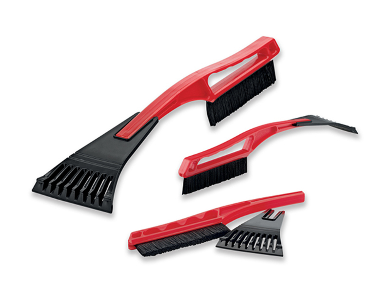 AMIGO plastic scraper with brush, Red