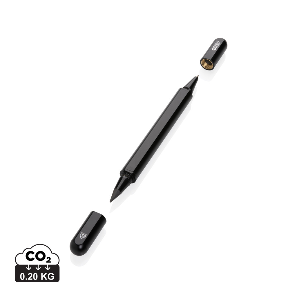 Swiss Peak Storm RCS recycled aluminium dual tip pen