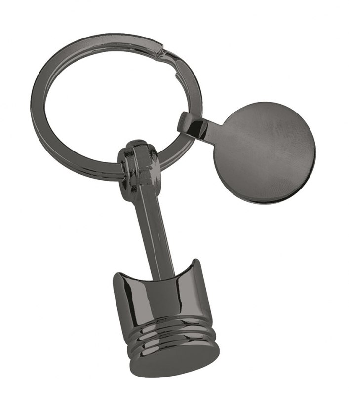 PISTON KEY RING WITH BURNISHED TOKEN