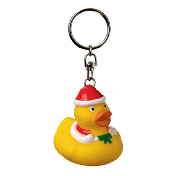 Squeaky duck, x-mas with keychain