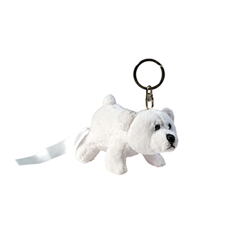Plush polar bear Freddy with key chain