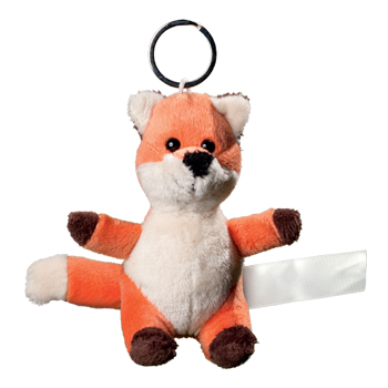 Plush fox with keychain