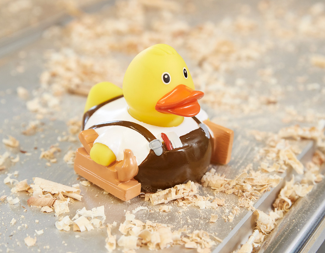 Squeaky duck carpenter