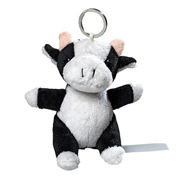 plush cow with keychain
