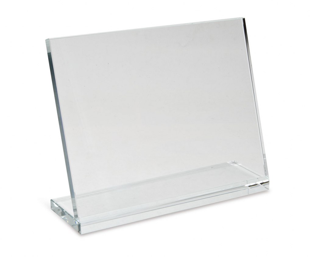 SLOPED GLASS WITH BASE 240X190X10 MM