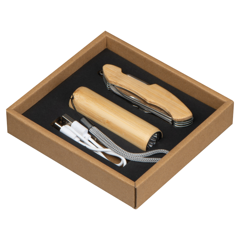 Eco torch and knife gift set Linz
