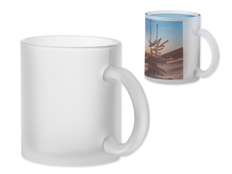 KENNY SUBLIM glass mug, 300 ml, Transparent