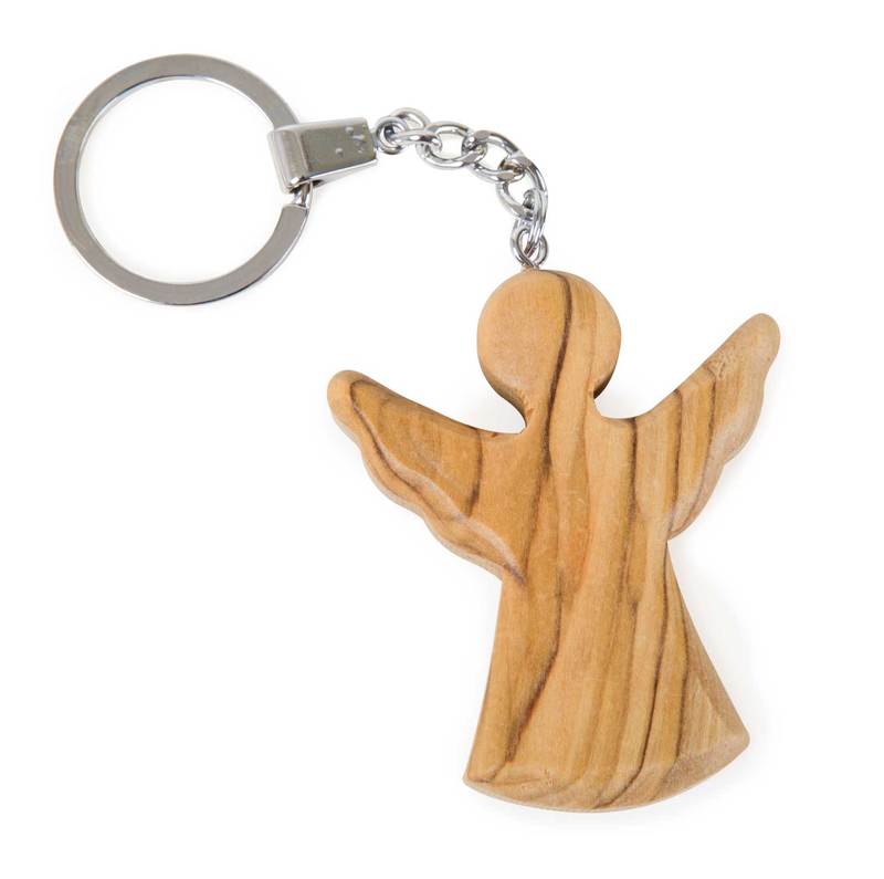 Schlüsselanhänger Engel aus Holz