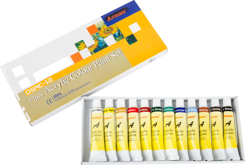 Acrylfarben, 12er Set