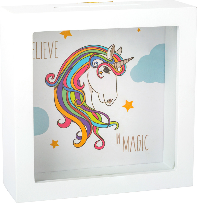 Unicorn Savings Box in Picture Frame