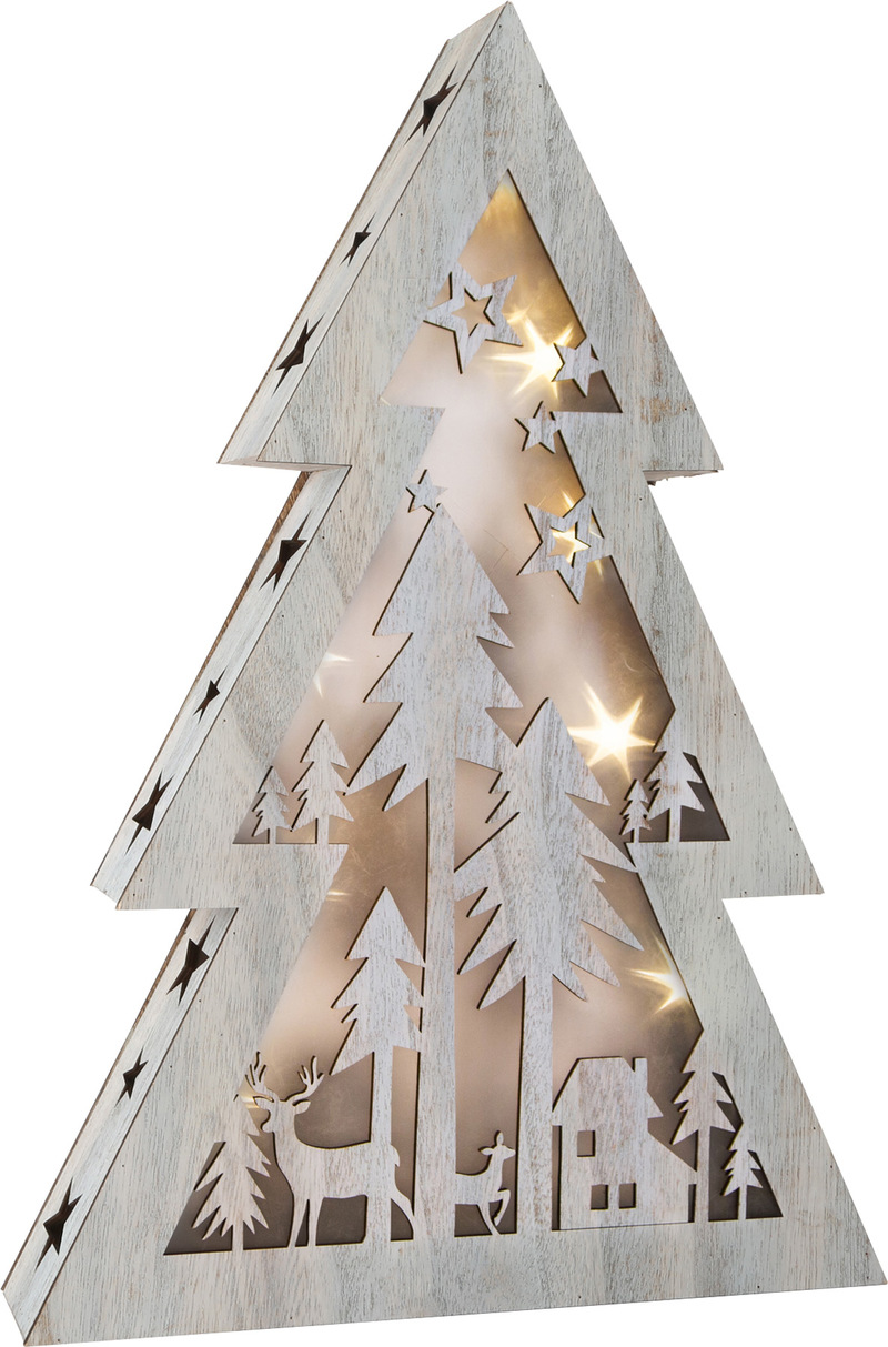 Illuminated Shabby Chic Christmas Tree, large