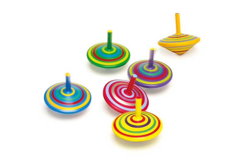 Wooden Spinning Top Striped