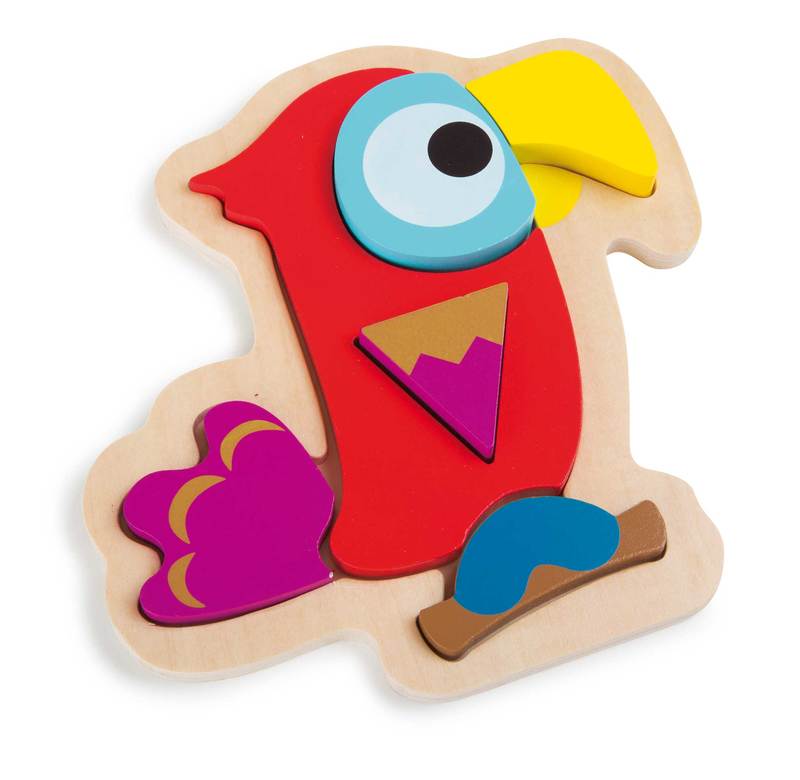 Holzpuzzle Papagei