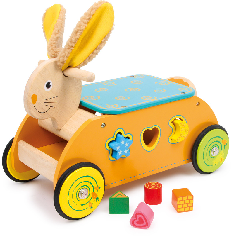 Rabbit Ride-on with Shape Sorter