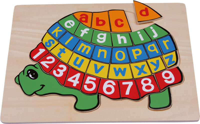 Wooden Puzzle ABC Turtle