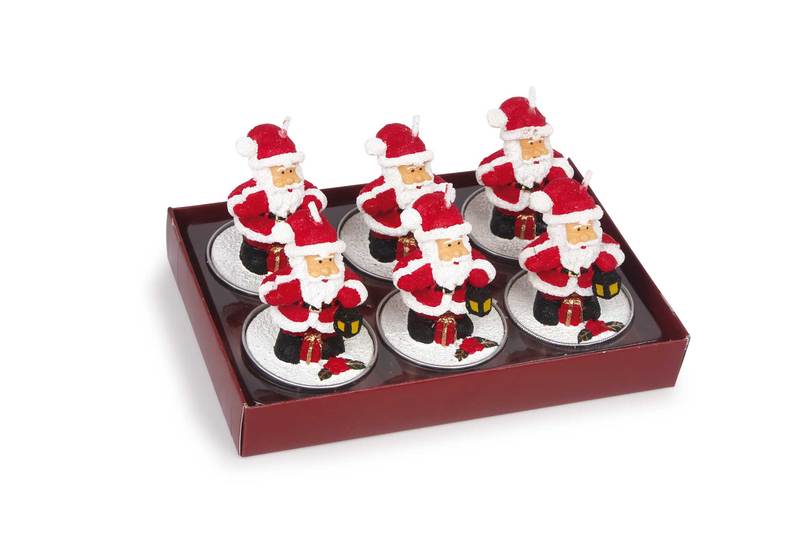 Kerzen Weihnachtsmann, 6er Set