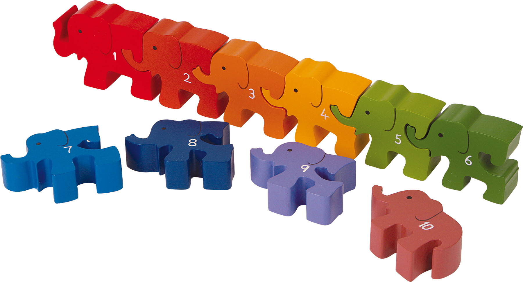 Numbers Puzzle Elephants