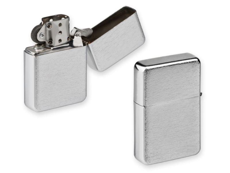 CHAMP petrol lighter, Satin silver