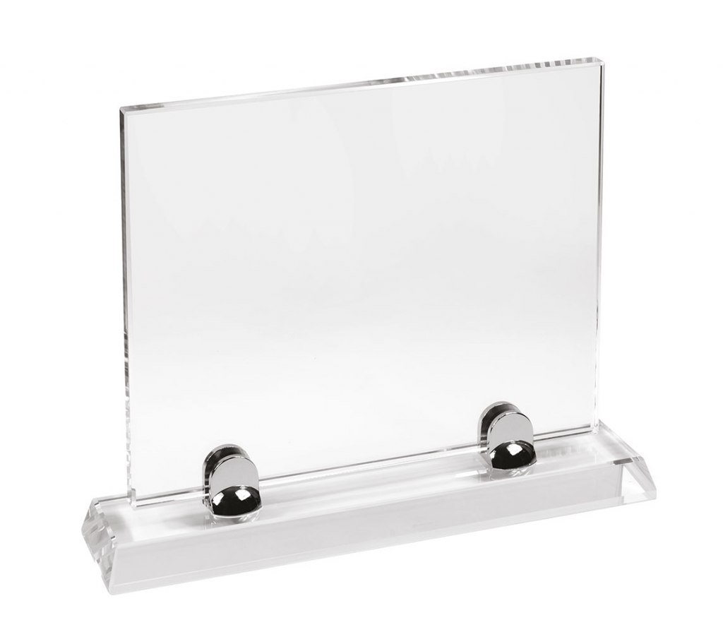 GLASS PLATE WITH BASE 180x150 mm