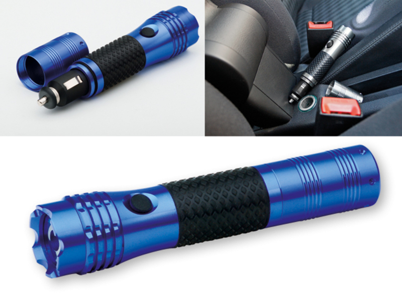 IMORT metal torch with 1 LED, Blue