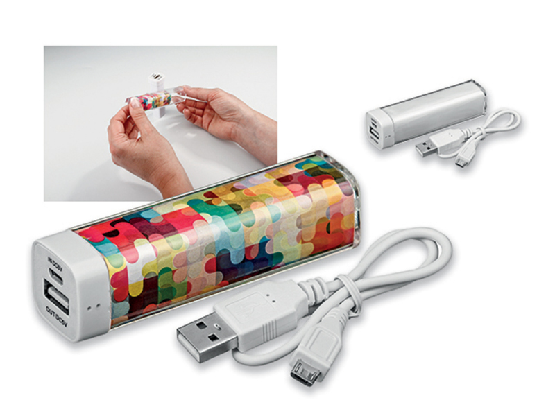 PHASER power bank with 2 200 mAh capacity, White