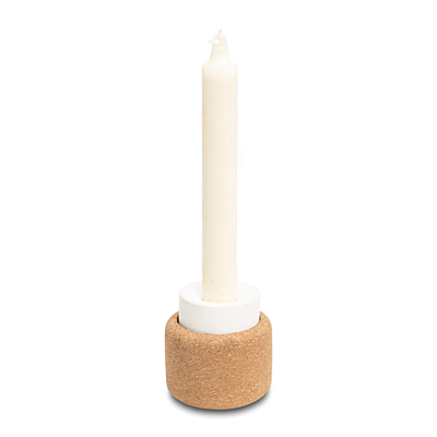 ECLAT two-sided candleholder, beige