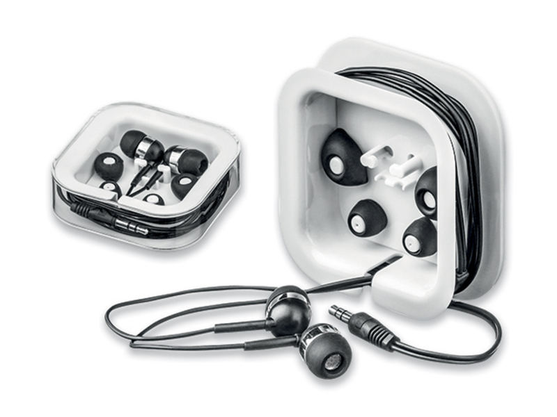 MULTIBUD audio ear buds with JACK cable and set of ear buds, Black