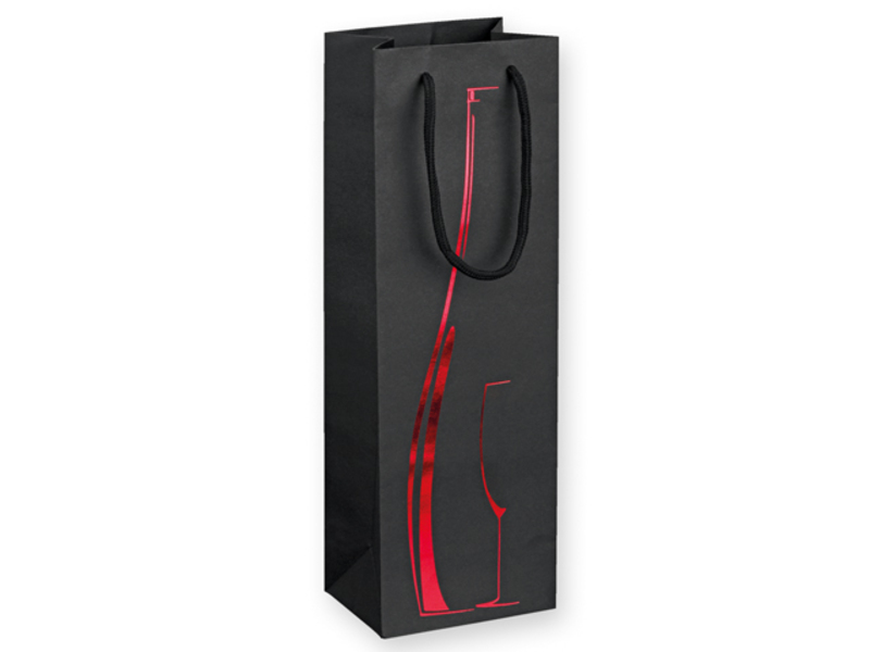 VIAN paper bag for 1 bottle of wine, Red