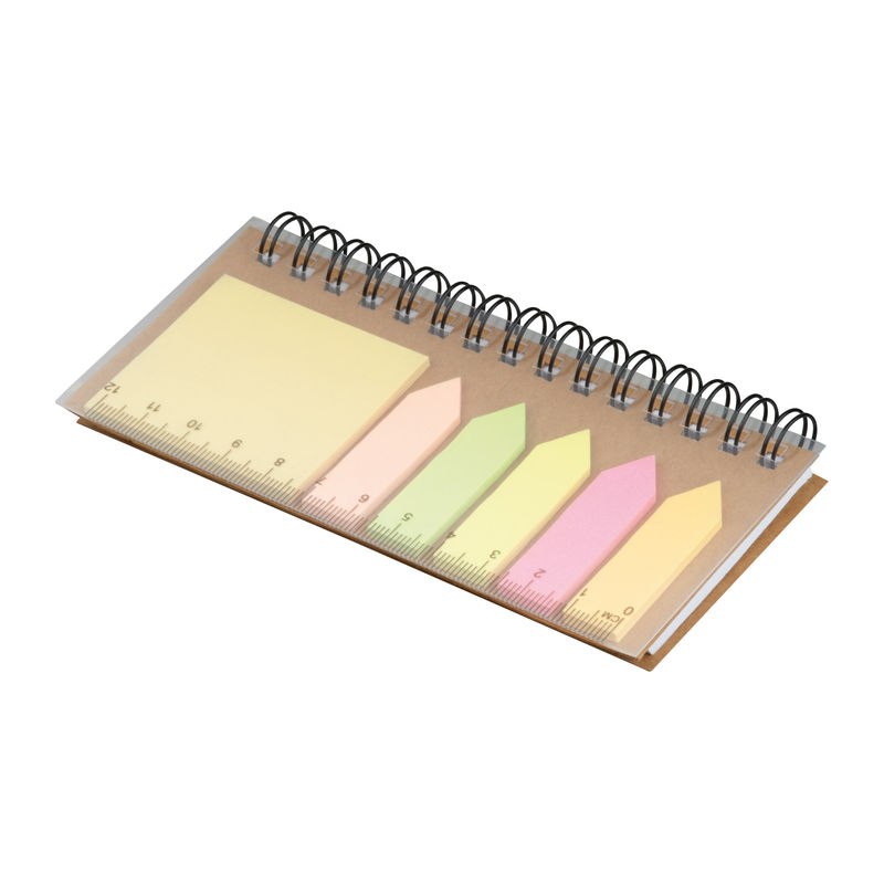 Sticky note set with spiral pad