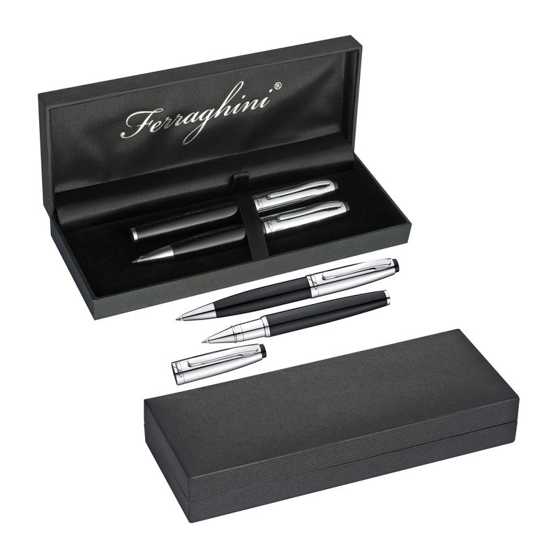 Ferraghini writing set with a ball pen and a rolle