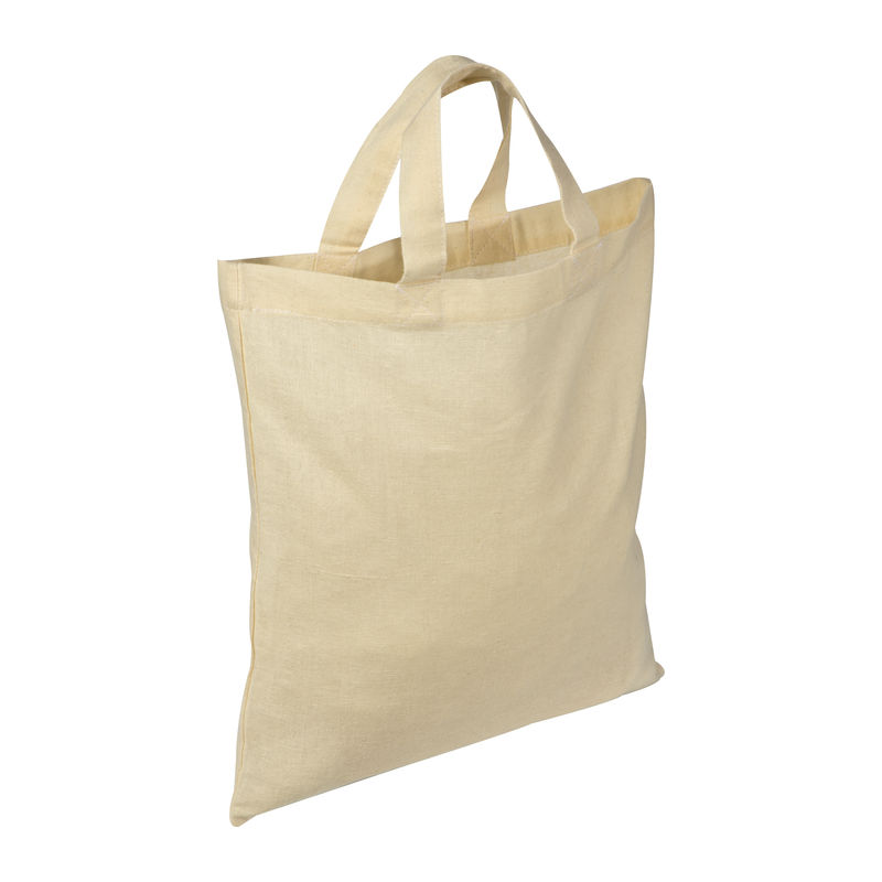 Cotton bag with short handles
