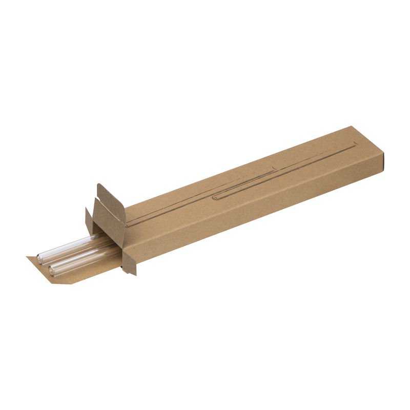 Set of 2 glass straws, 21 cm