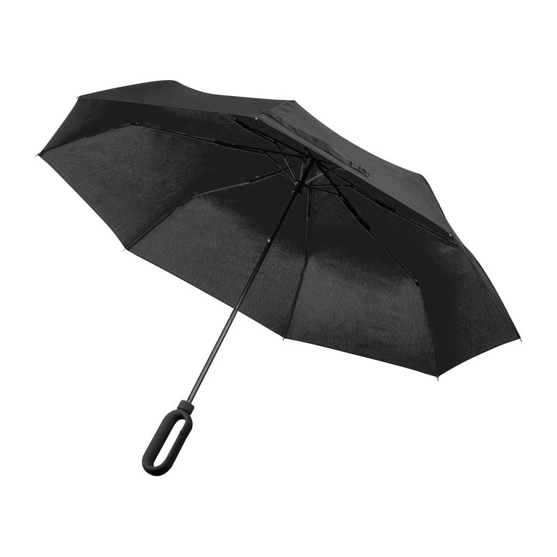 Pocket umbrella with carabiner handle