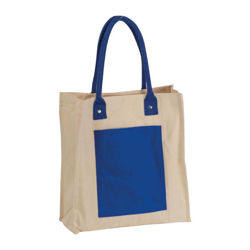 Canvas shopper with long handles