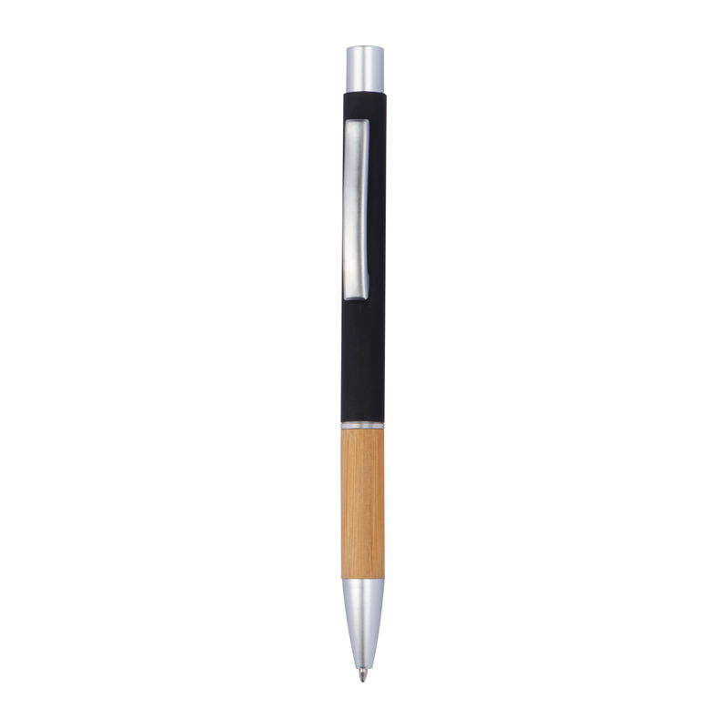 Aluminium push pen with bamboo gripzone