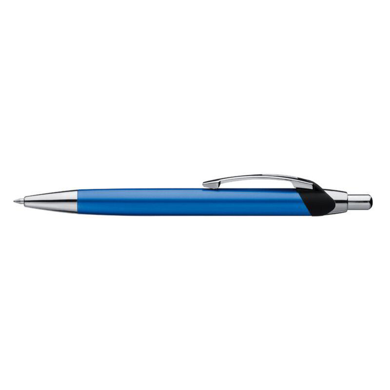 Plastic ball pen with metal cl