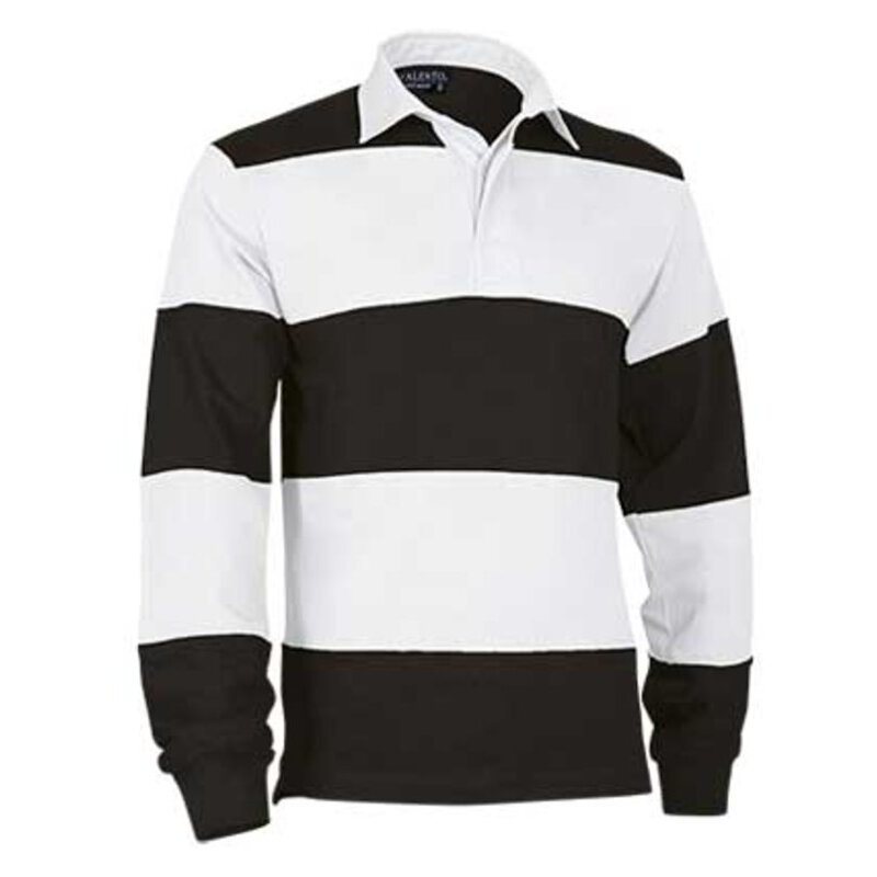 Rugby Poloshirt Ruck WHITE-BLACK S
