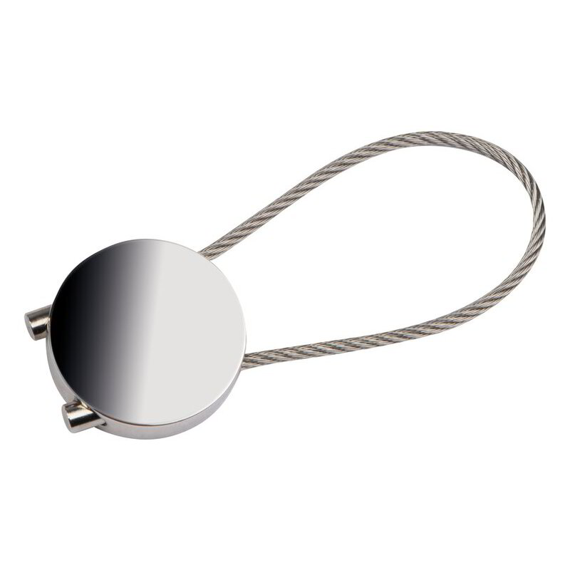Round key chain with wire loop