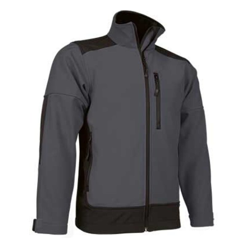 Softshell Jacket Saponi CHARCOAL GREY-BLACK S