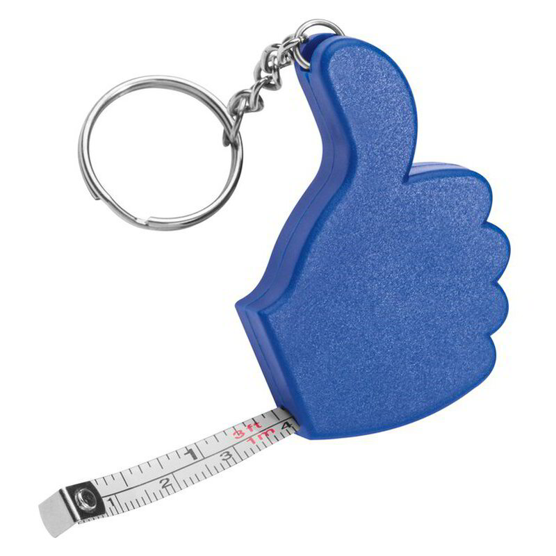 Keychain with measure tape