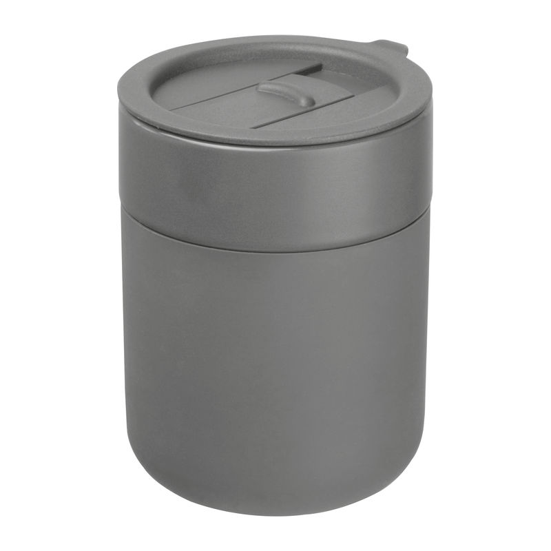 Ceramic drinking cup with silicone sleeve, 340ml