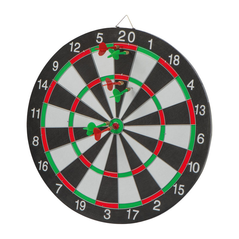 Dartboard with arrows