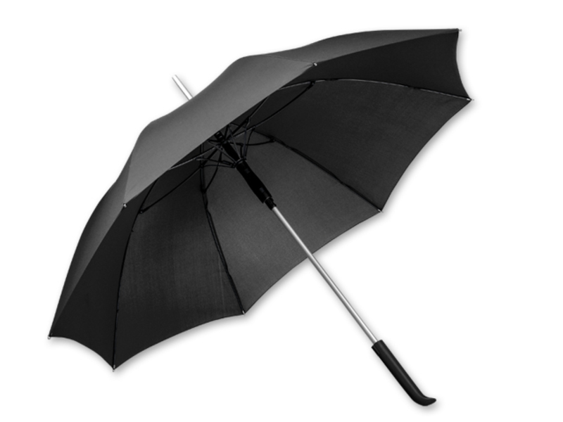 SESSIL polyester automatic umbrella, 8 panels, SANTINI, Black