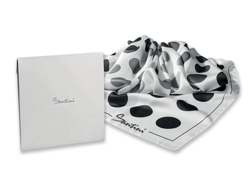 DOTIS scarf, SANTINI, 90 g/m2, White