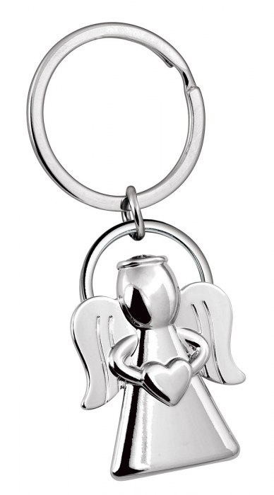 KEY CHAIN ANGEL with HALO and HEART